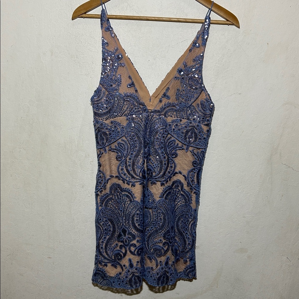 Free People Night Shimmers Mini Dress in size 2 - Picture 8 of 12